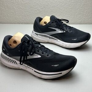 Brooks Shoes Mens Size 11 D Adrenaline Gts 23 Black White Silver Mesh Running.